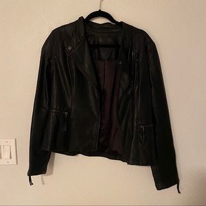 Black leather jacket